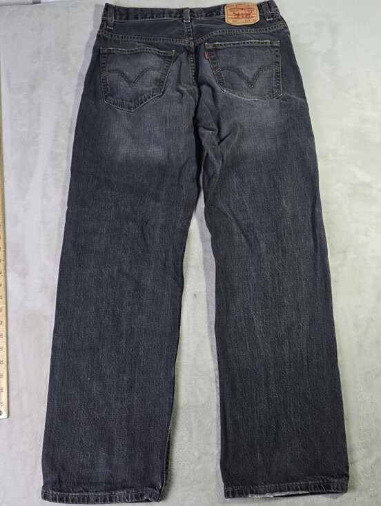 Levi's Other - Levi's 559 Relaxed Straight Fit Jeans Men's 32x32 Black Wash Distressed Fade